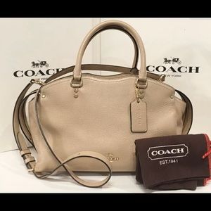 Coach Drew Satchel in the color Beechwood